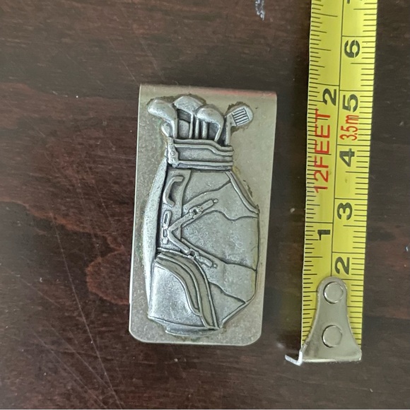 Silver-Toned Pewter Golf Bag Money Clip by Danforth - Picture 4 of 4
